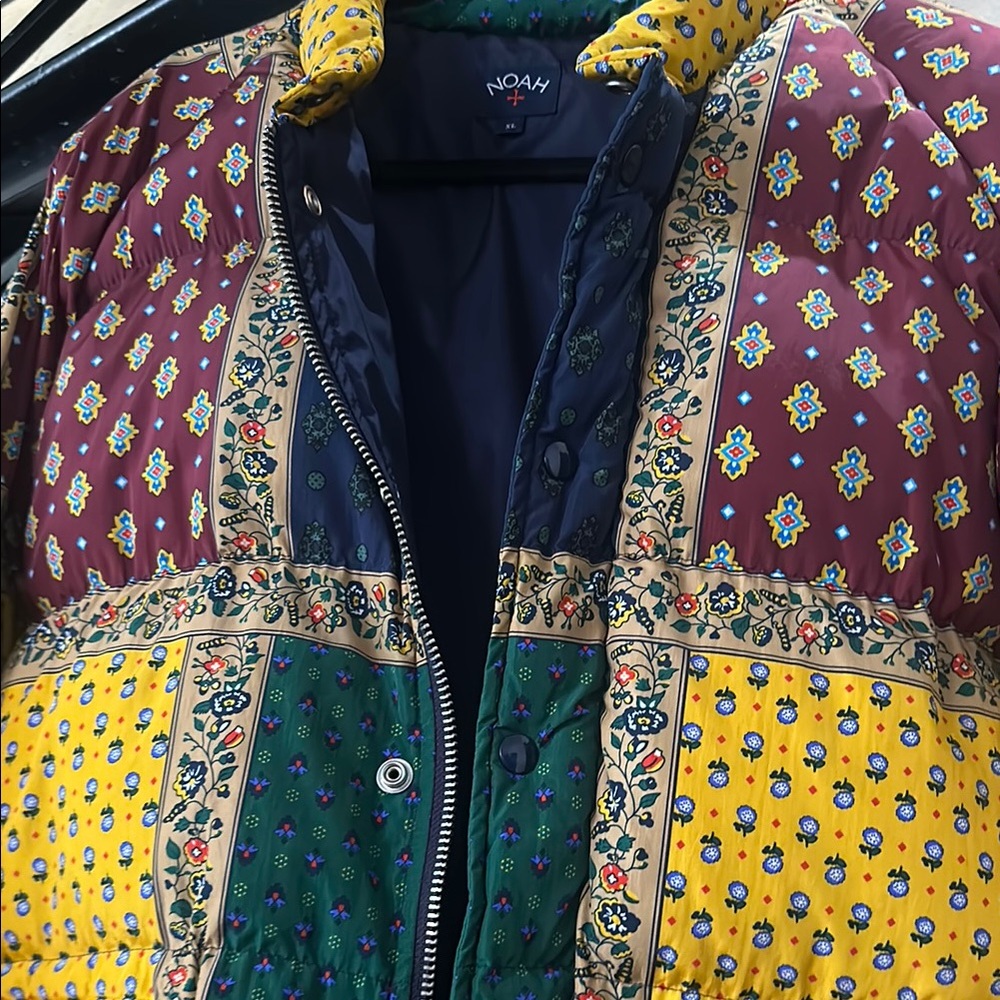 Noah Nyc Multicolor Patchwork Puffer Jacket - image 7